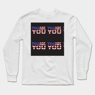 Thank You American Flag Long Sleeve T-Shirt